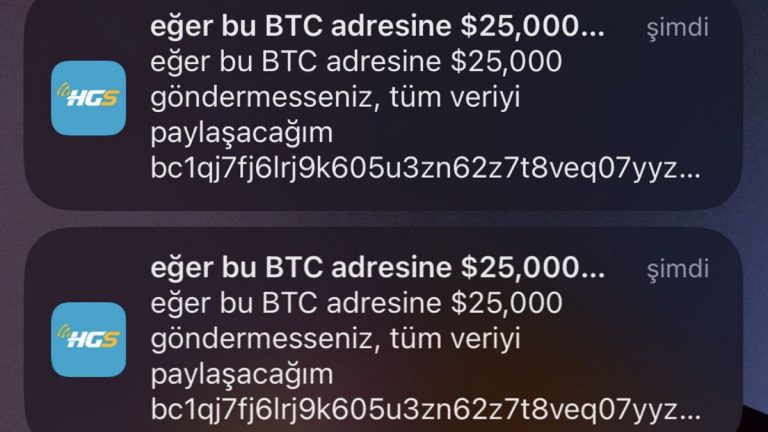 Dolandırıcılar HGS’nin iPhone uygulamasını hackleyerek kullanıcılardan Bitcoin talep etti