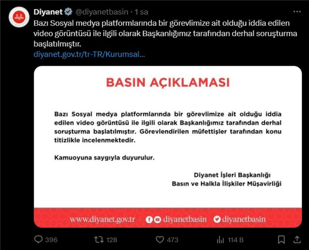 Sosyal medyadaki görüntü gündemdi! Diyanet önlem aldı ... 270.000 dolarlık boğadan sonra muhtemelen sonraki soruşturmalar 2